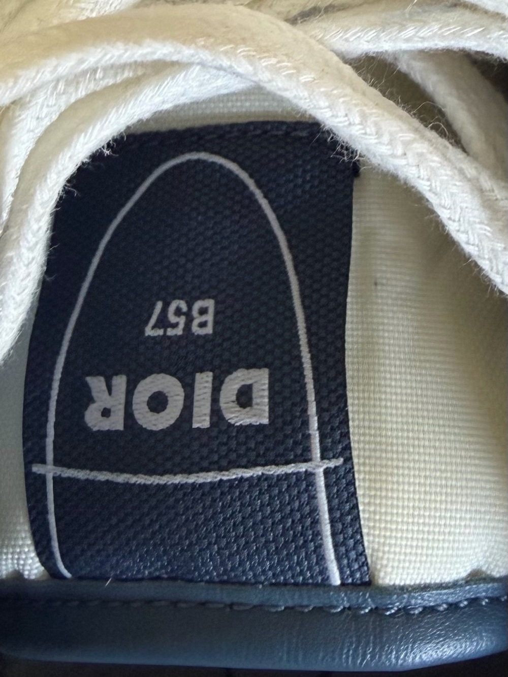 Dior B27 Low-Top Sneakers in Navy & White - Picture 11 of 13